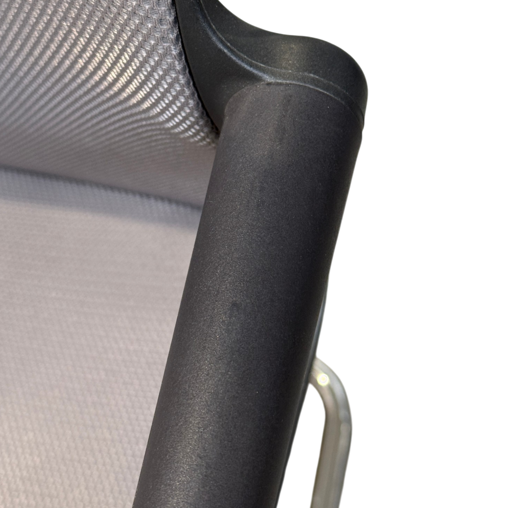 Unix Cantilever Chair, Stackable, Silk Mesh dimgrey