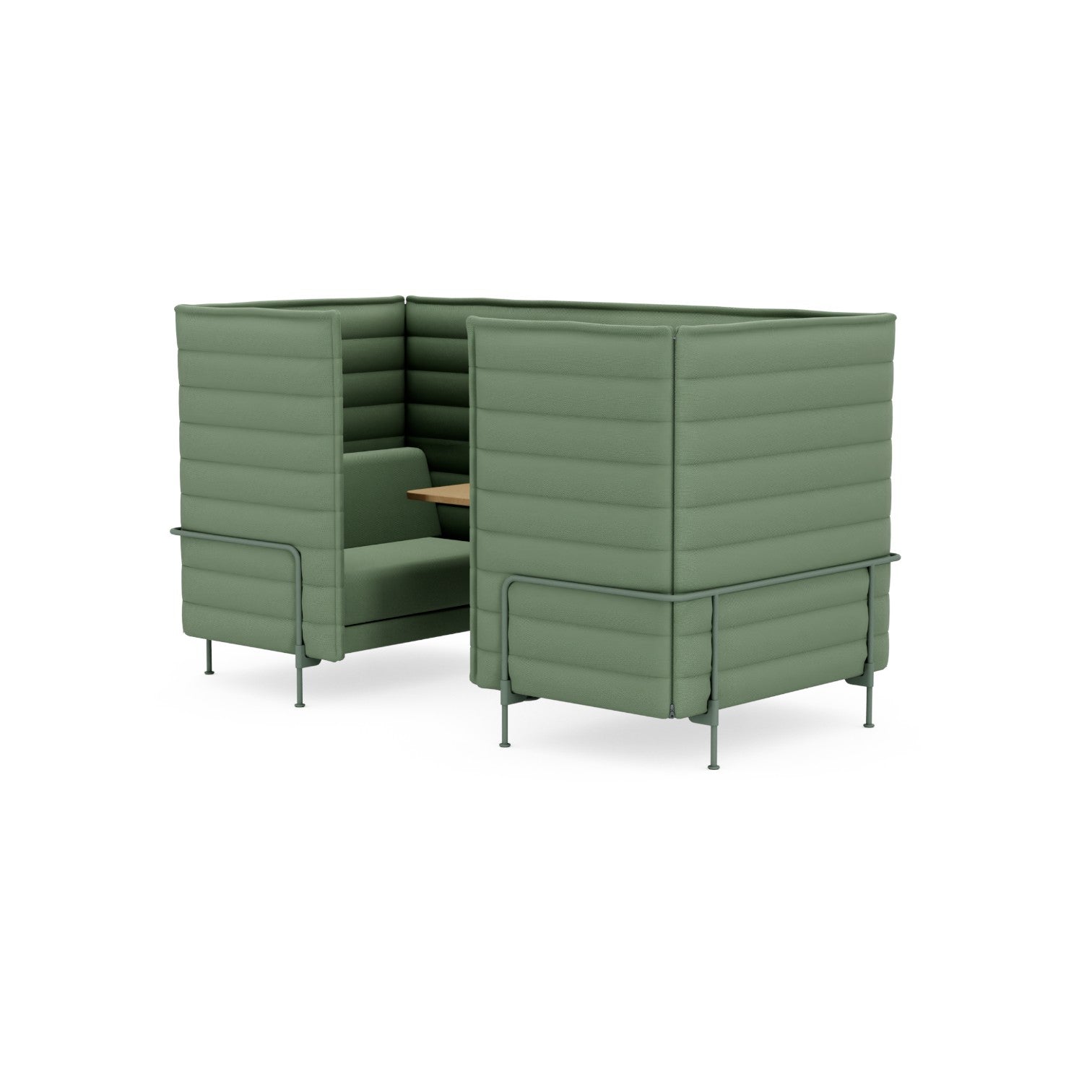 Alcove Cabin Love seat, Laser, Light Grey/Forest