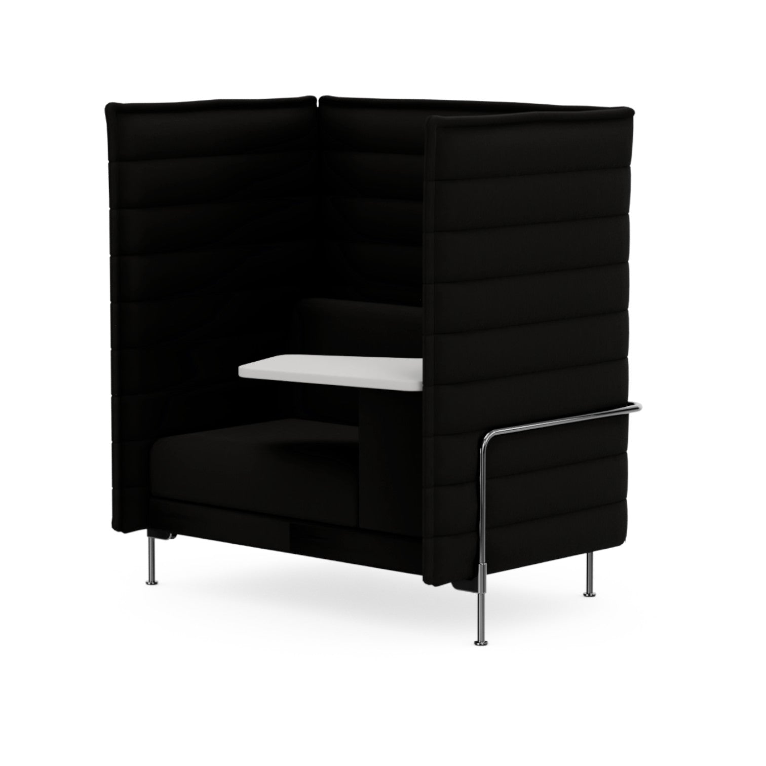 Alcove Work Highback, Volo, Schwarz, Melamin Soft Light