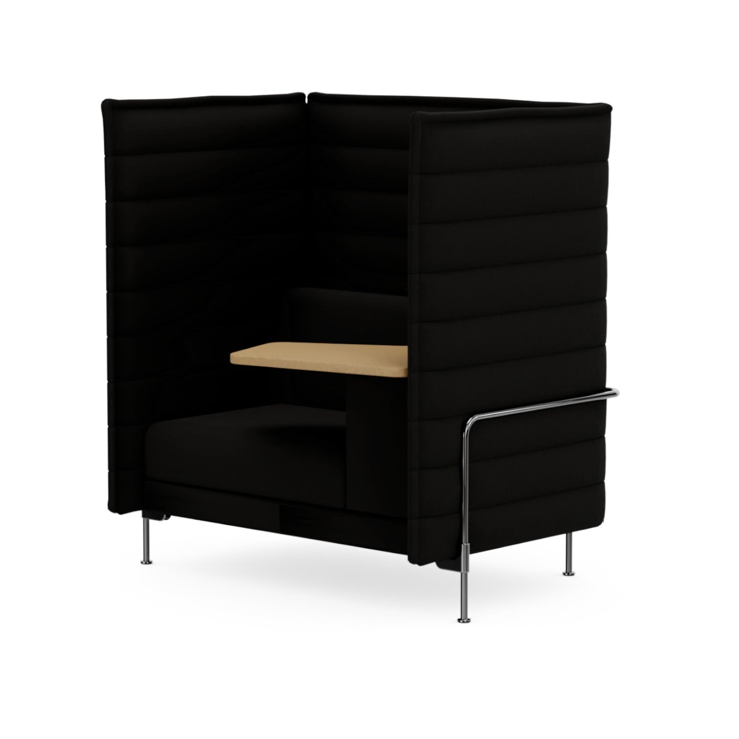 Alcove Work Highback, Volo, Black, Light oak