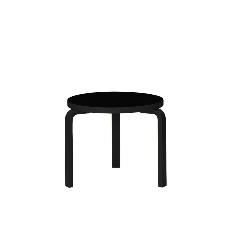 Artek Tisch 90D, schwarz lackiert