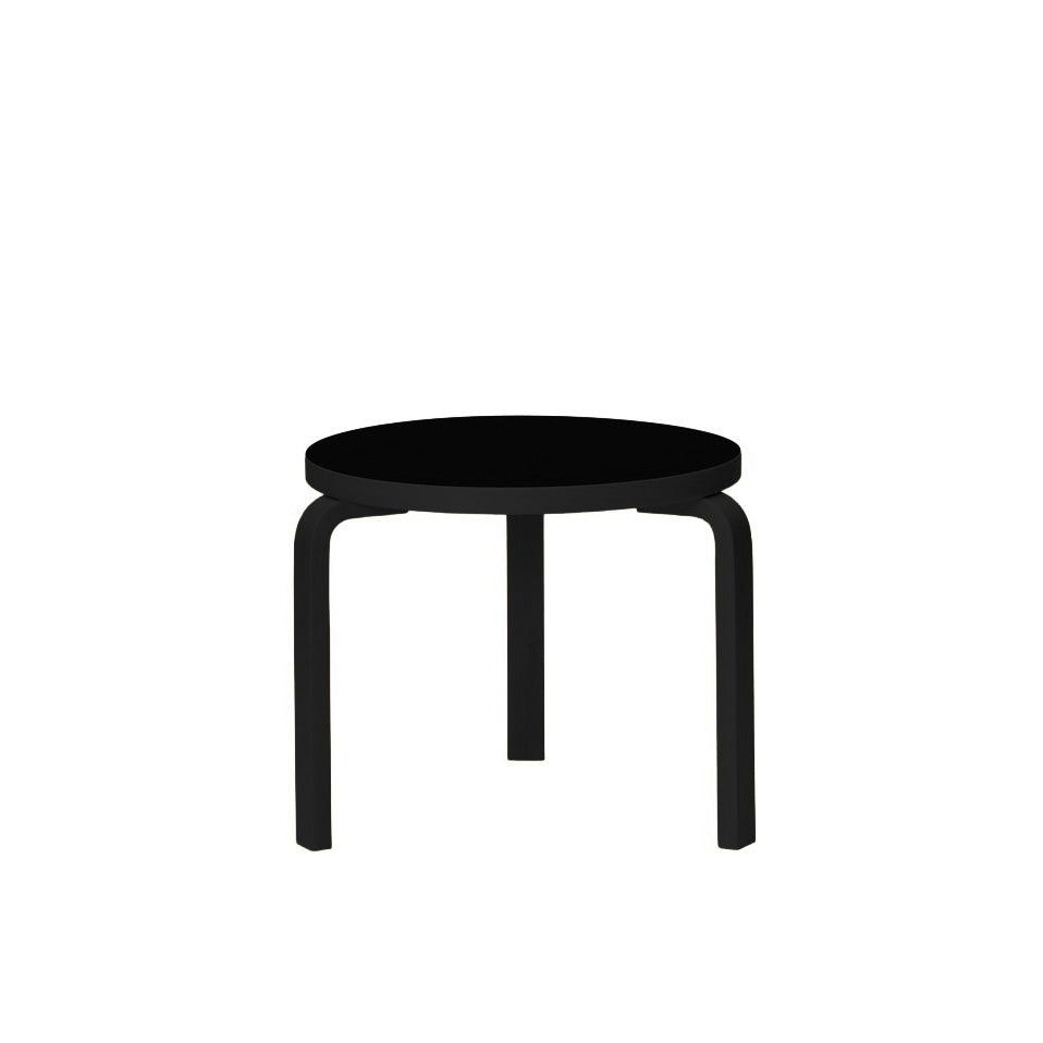 Artek Tisch 90D, schwarz lackiert