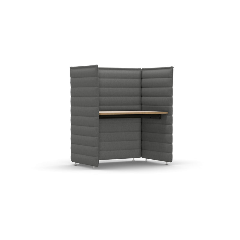 Alcove Plus Desk Highback, Cosy 2 pebble grey