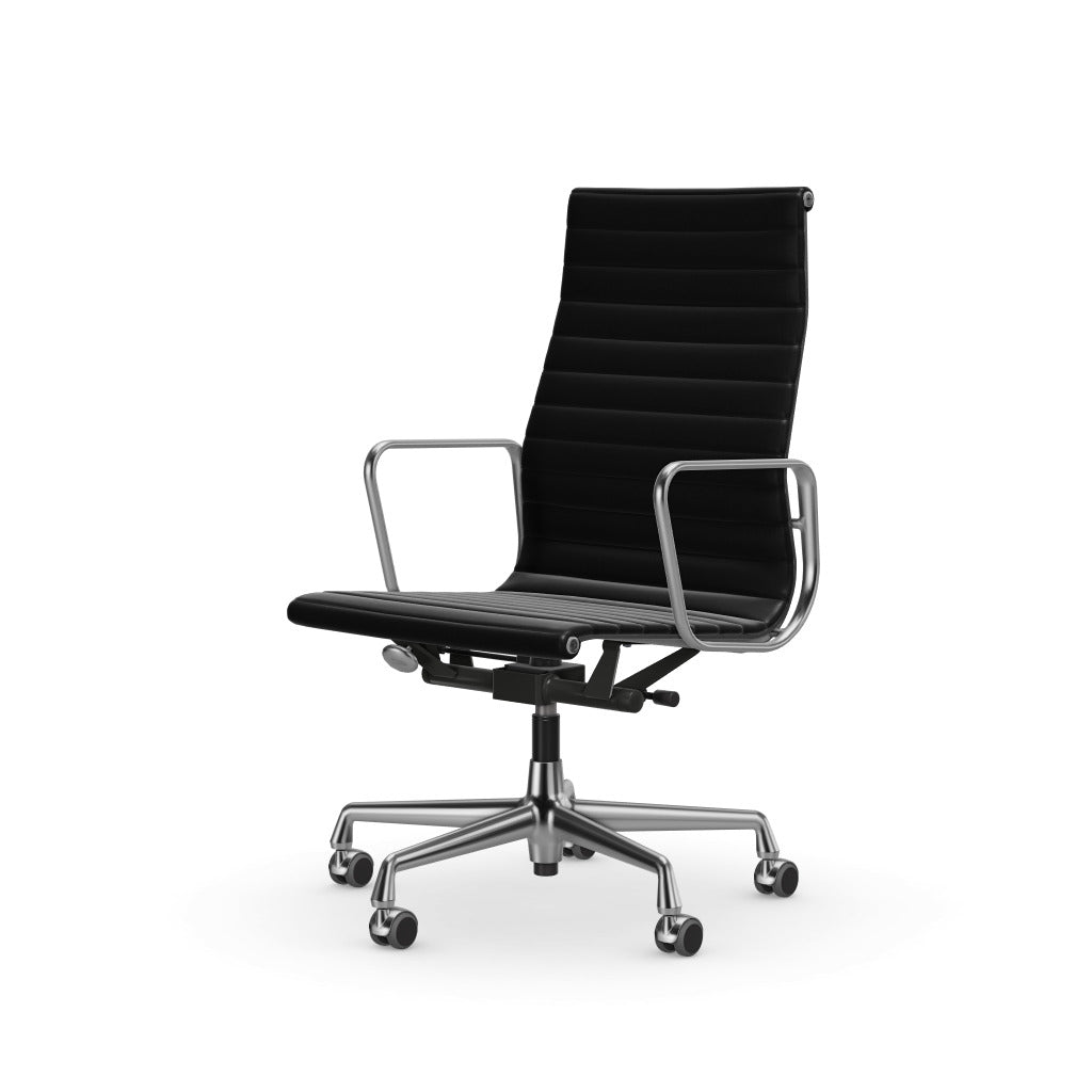 Eames Aluminium Chair EA 119, Gestell verchromt