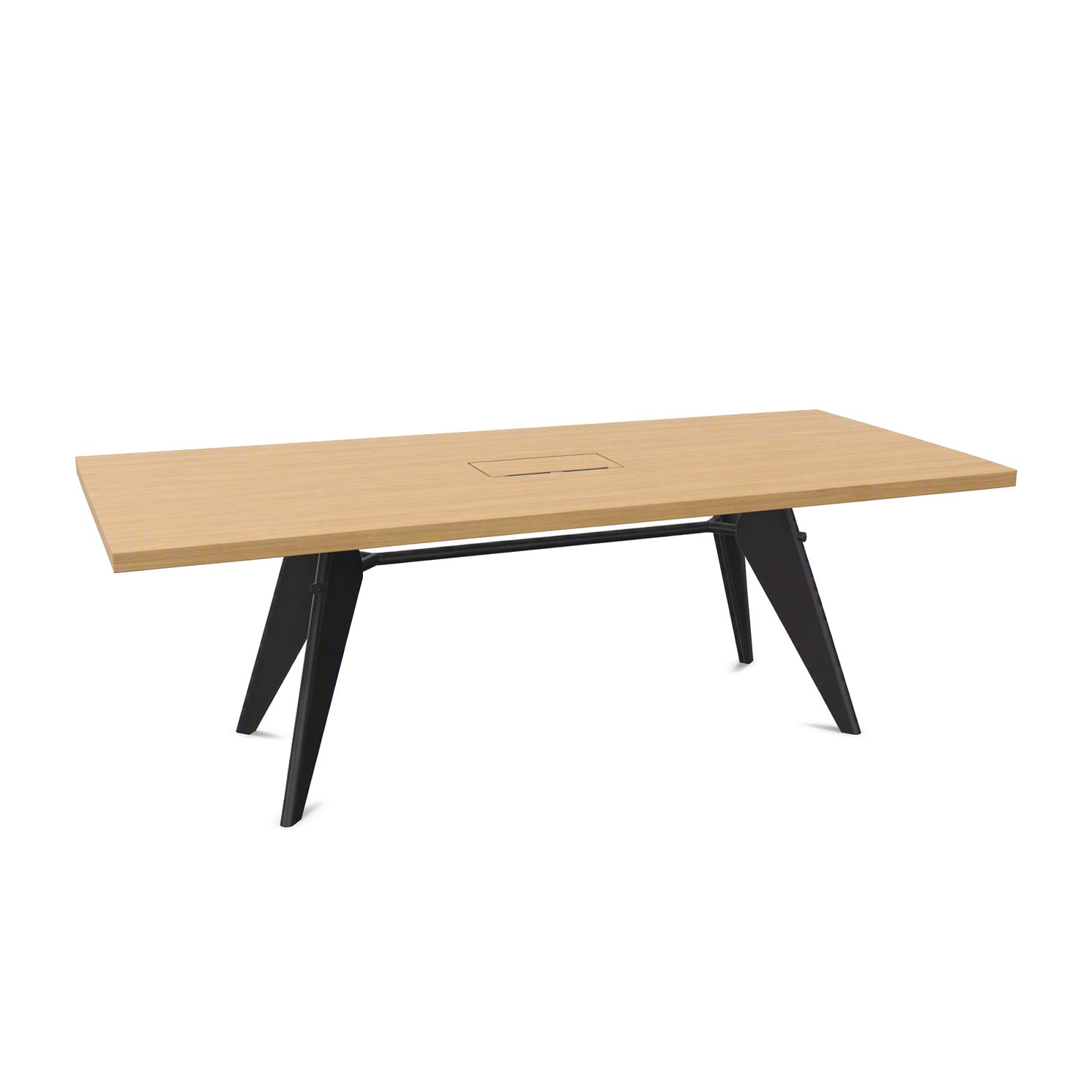 EM Table, Eiche natur 220x90 cm, Gestell basalt