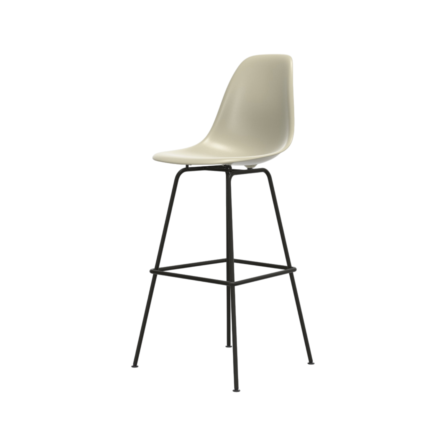 Eames Plastic Stool High, pebble RE