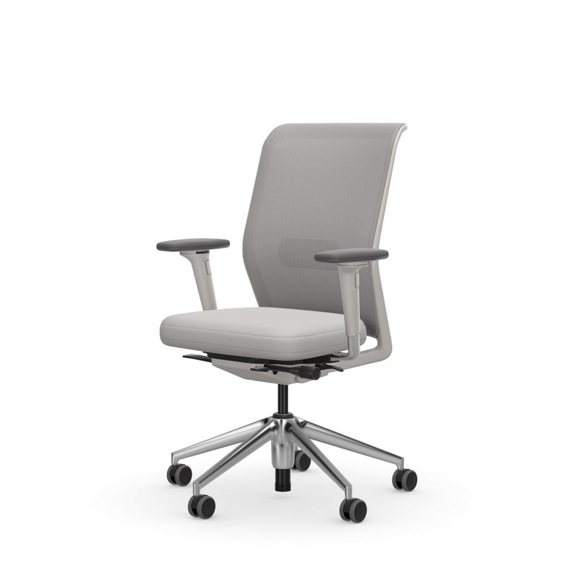 ID Mesh - Rahmenfarbe soft grey, Untergestell Aluminium poliert