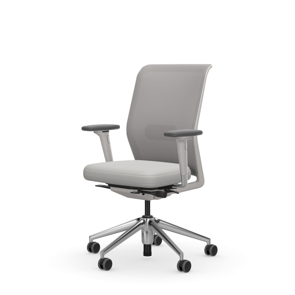 ID Mesh - Frame colour soft grey, base aluminium polished