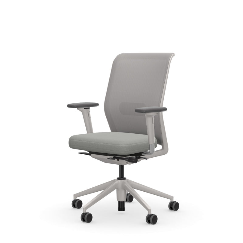 ID Mesh - Plano/Silk Mesh, cremeweiss/sierragrau, Rahmen soft grey, Untergestell Aluminium beschichtet