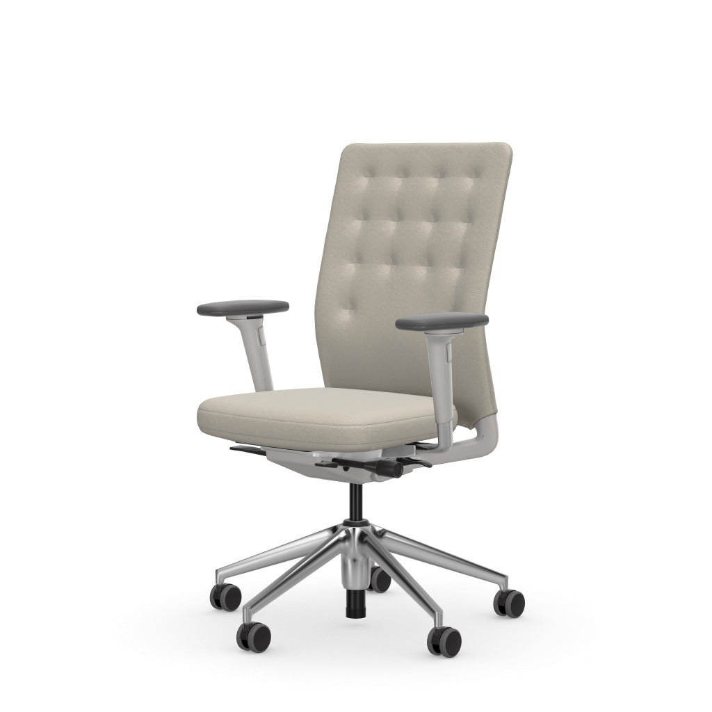 ID Trim –  Frame colour soft grey, base aluminium polished