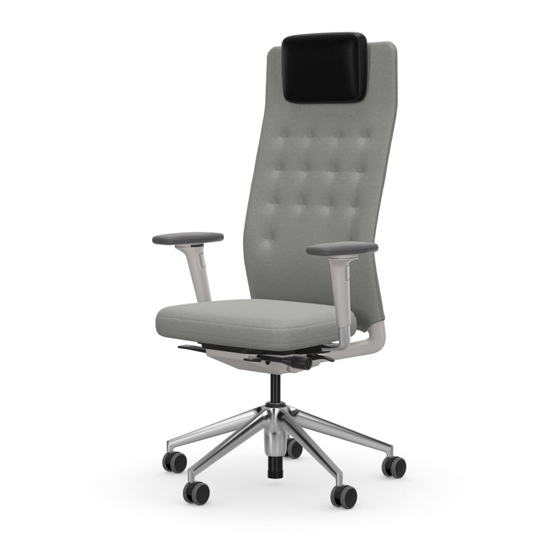 ID Trim L - Rahmenfarbe soft grey, Untergestell Aluminium poliert