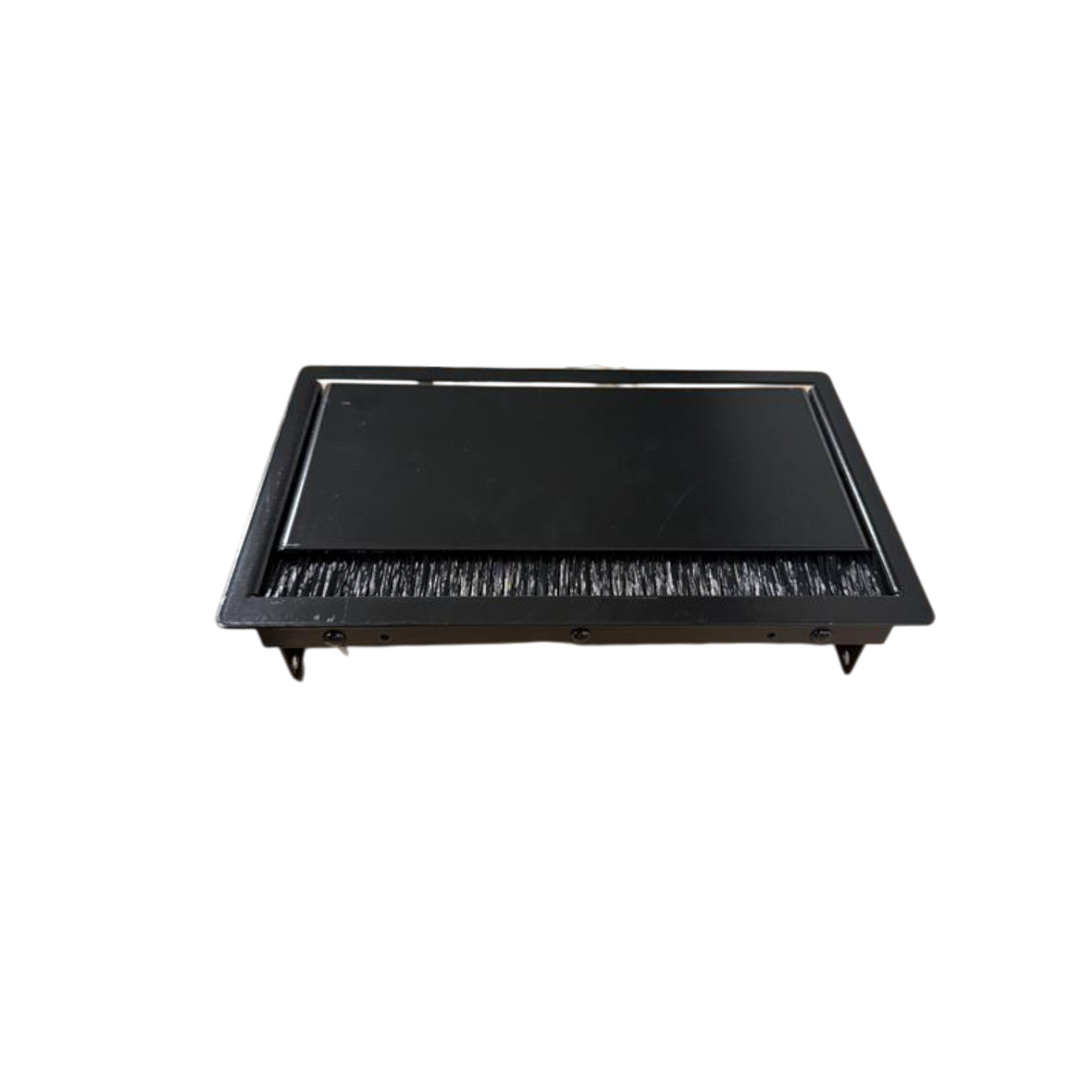 EM Table, Eiche natur, Gestell tiefschwarz, Coni Elektrifizierung, 300x80 cm