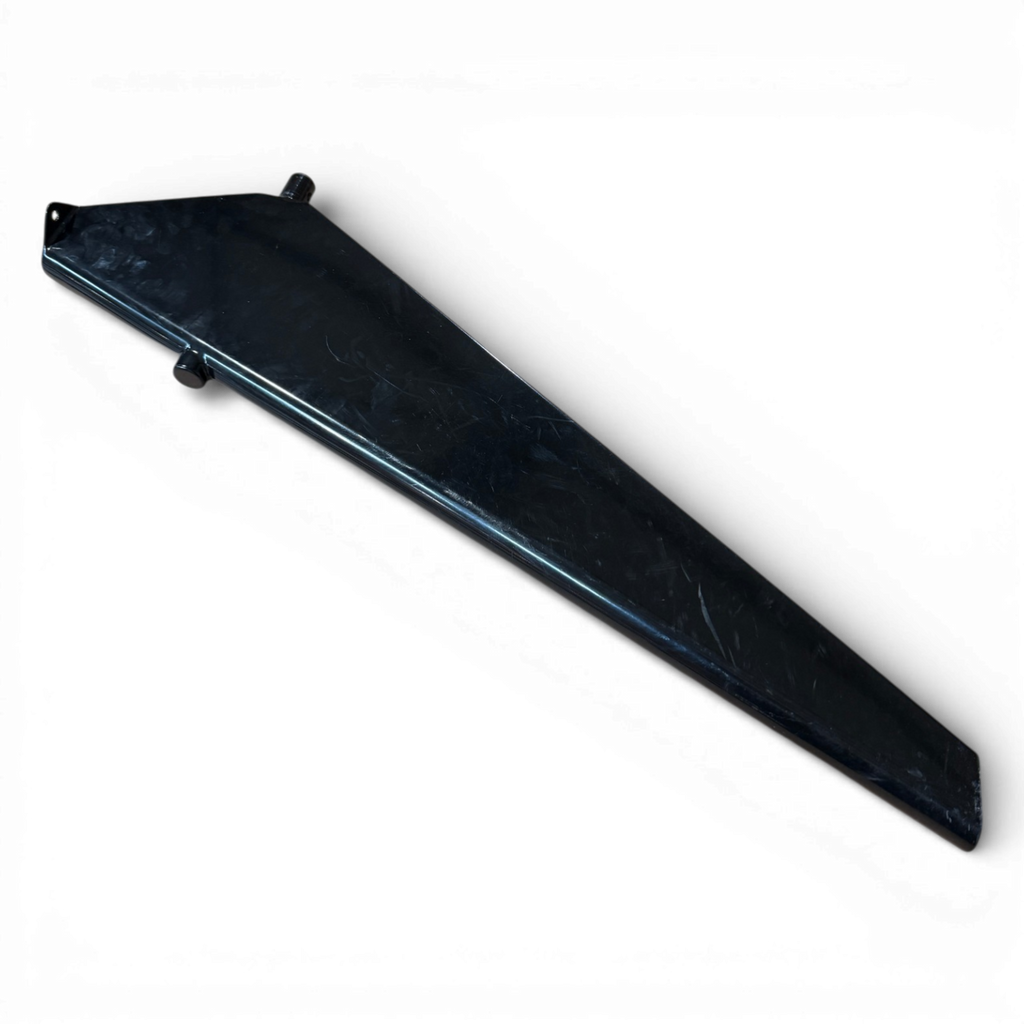 EM Table, natural oak, base deep black, Coni electrification, 300x80 cm