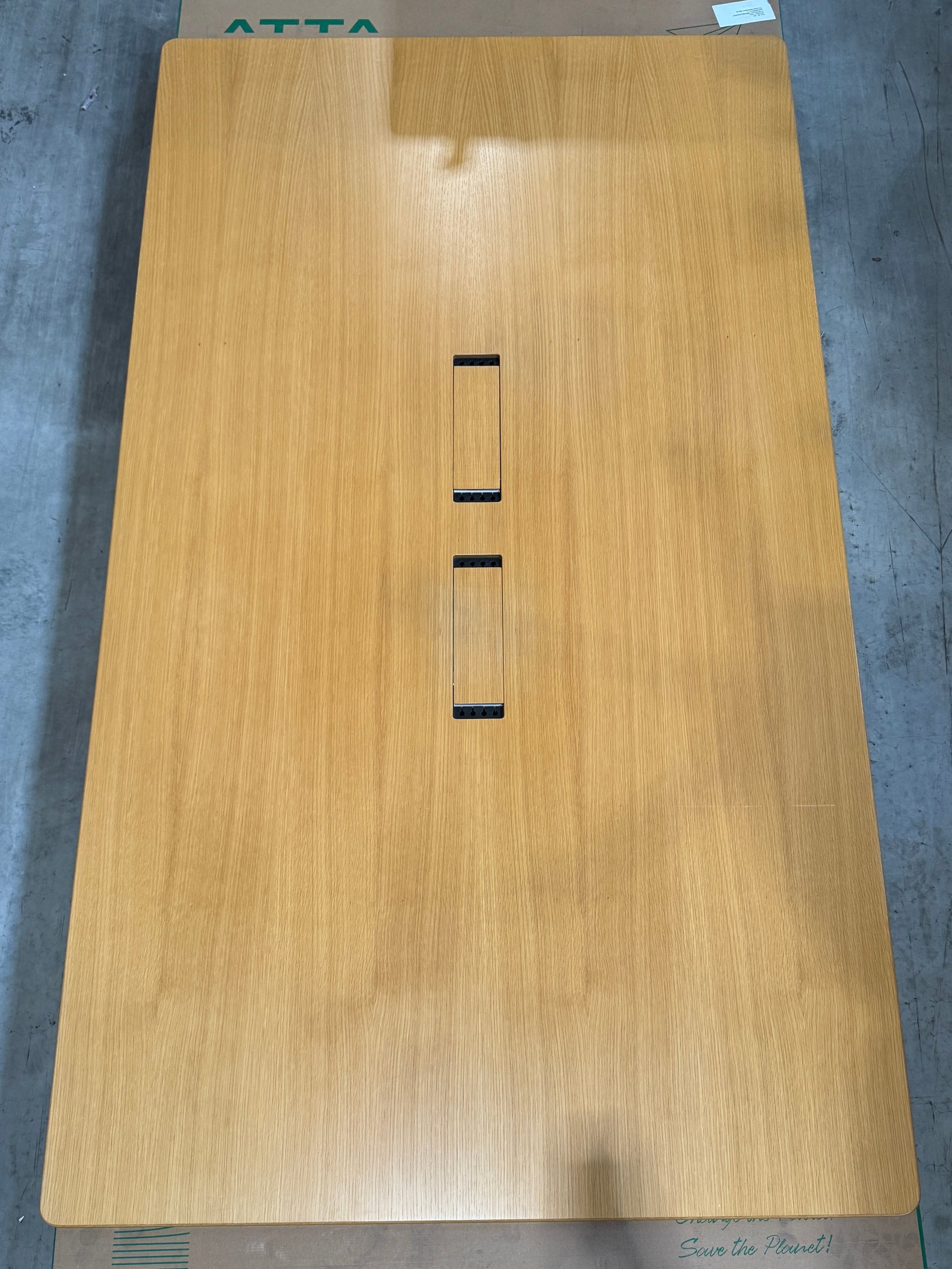 Joyn Single Bench, Furnier Eiche hell, Untergestell soft light, 220 x 120 cm