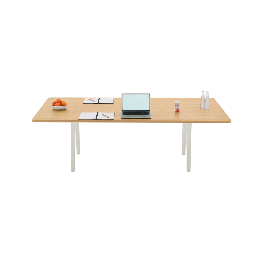 Joyn Single Bench, Veneer Light Oak, Base Soft Light, 220 x 120cm