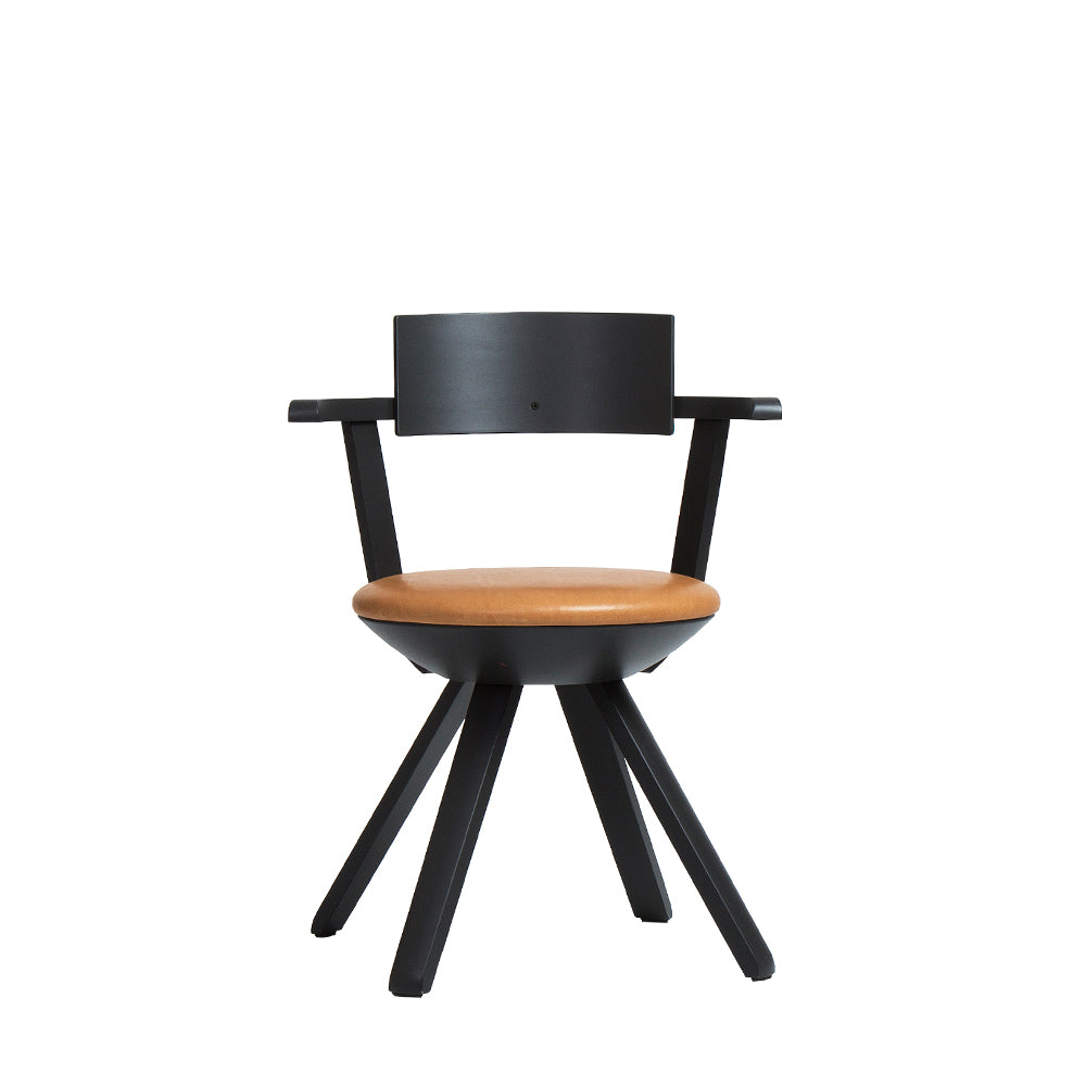 Artek - Rival Chair, asphalt, Leather