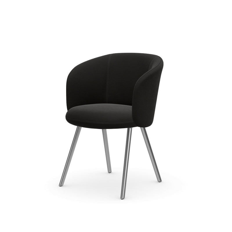 Mikado Armchair – 4-legged base aluminium, polished