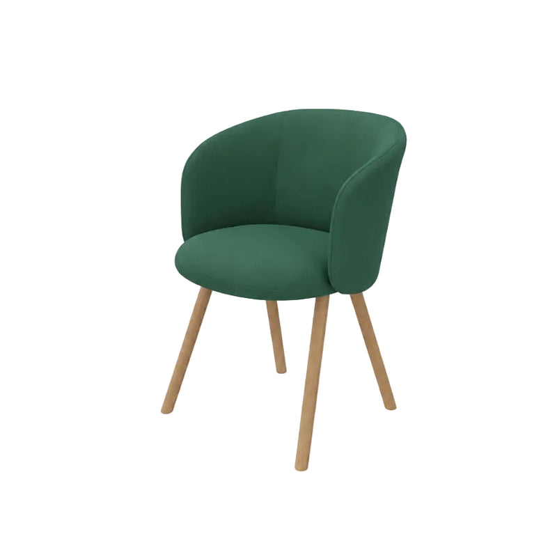 Mikado Armchair – 4-legged base Wood, Kvadrat Vidar 943 dark green