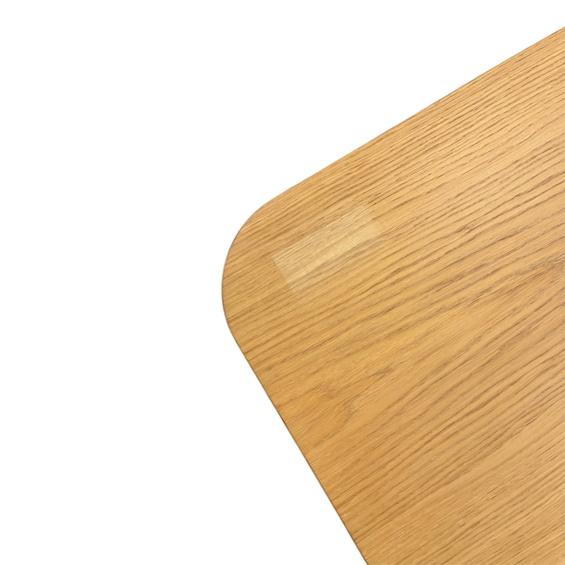 AdHoc Table 180x80 cm on castors, base basic dark, tabletop light oak veneer