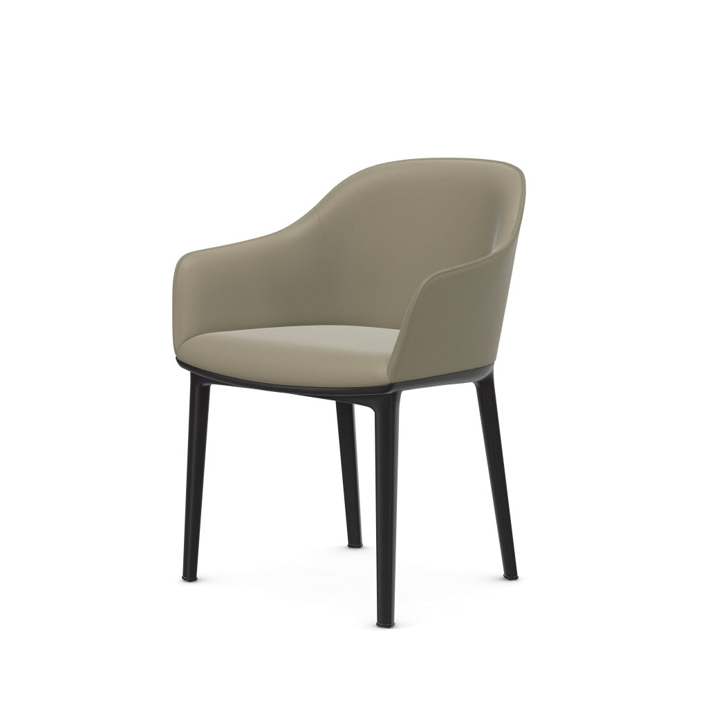 Softshell Chair 4-Legged-Base, Leather Premium F, Sand