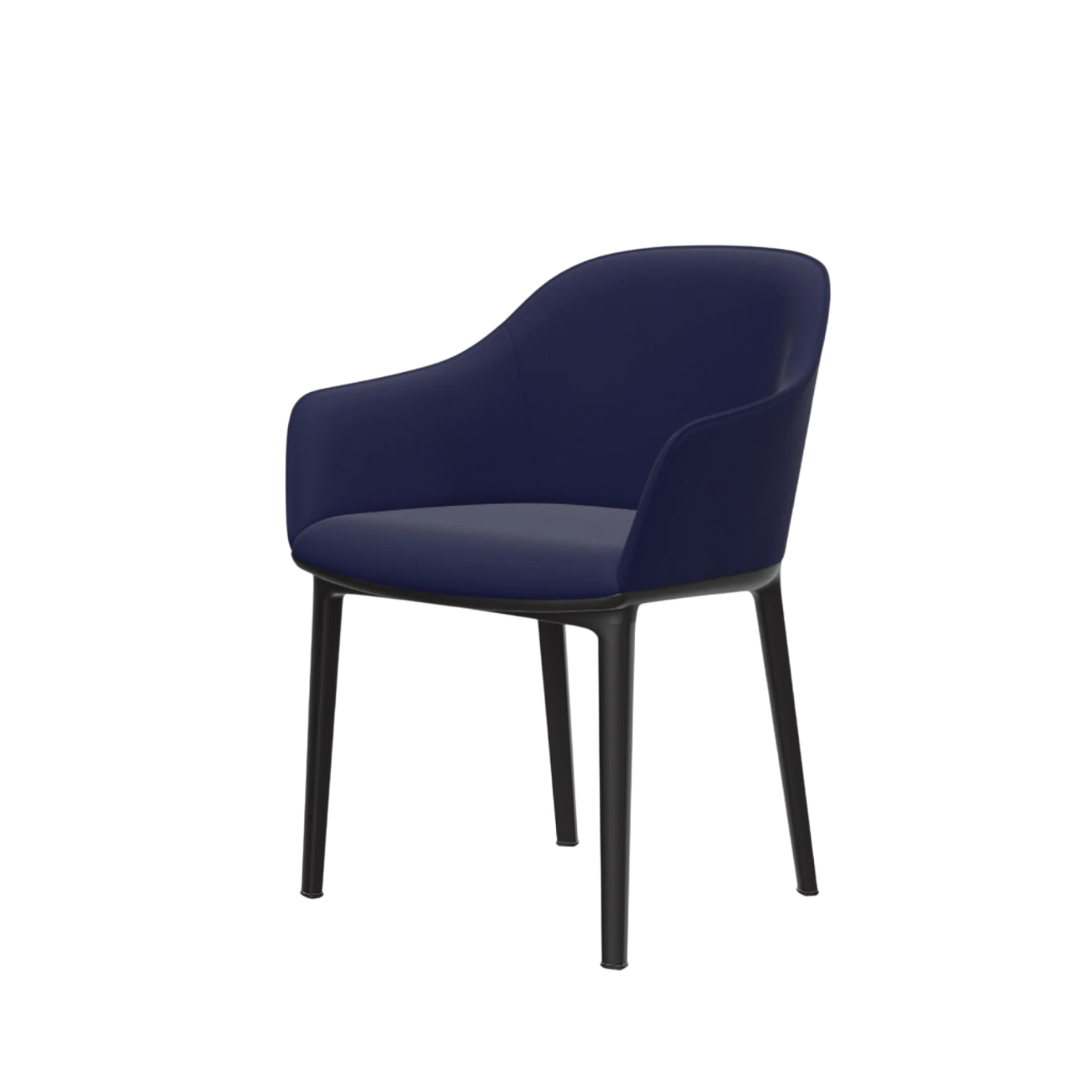 Softshell Chair 4-legged Base, Aura, Dark Blue