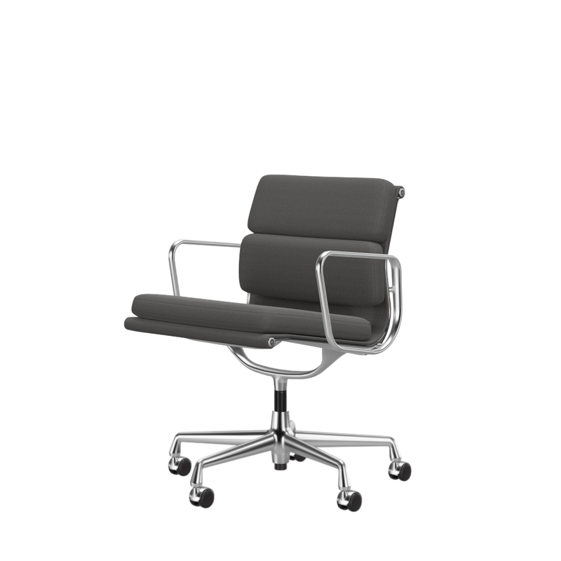 Eames Soft Pad Chair EA 207, 5-star base chrome-plated