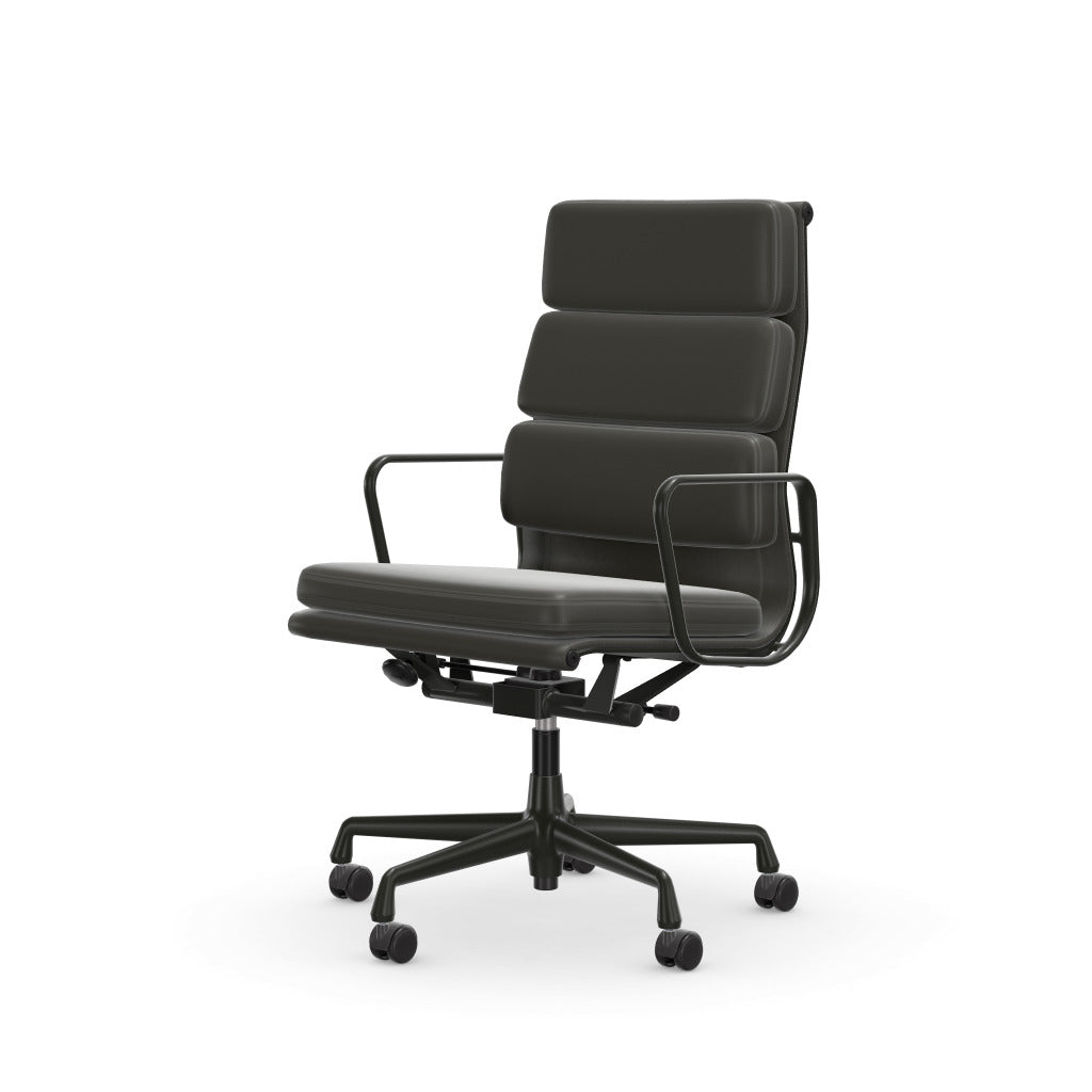 Eames Soft Pad Chair EA 219, Gestell pulverbeschichtet basic dark