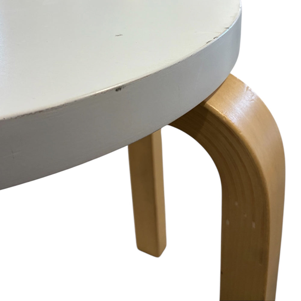 Artek - Stool E60, birch / lacquered white