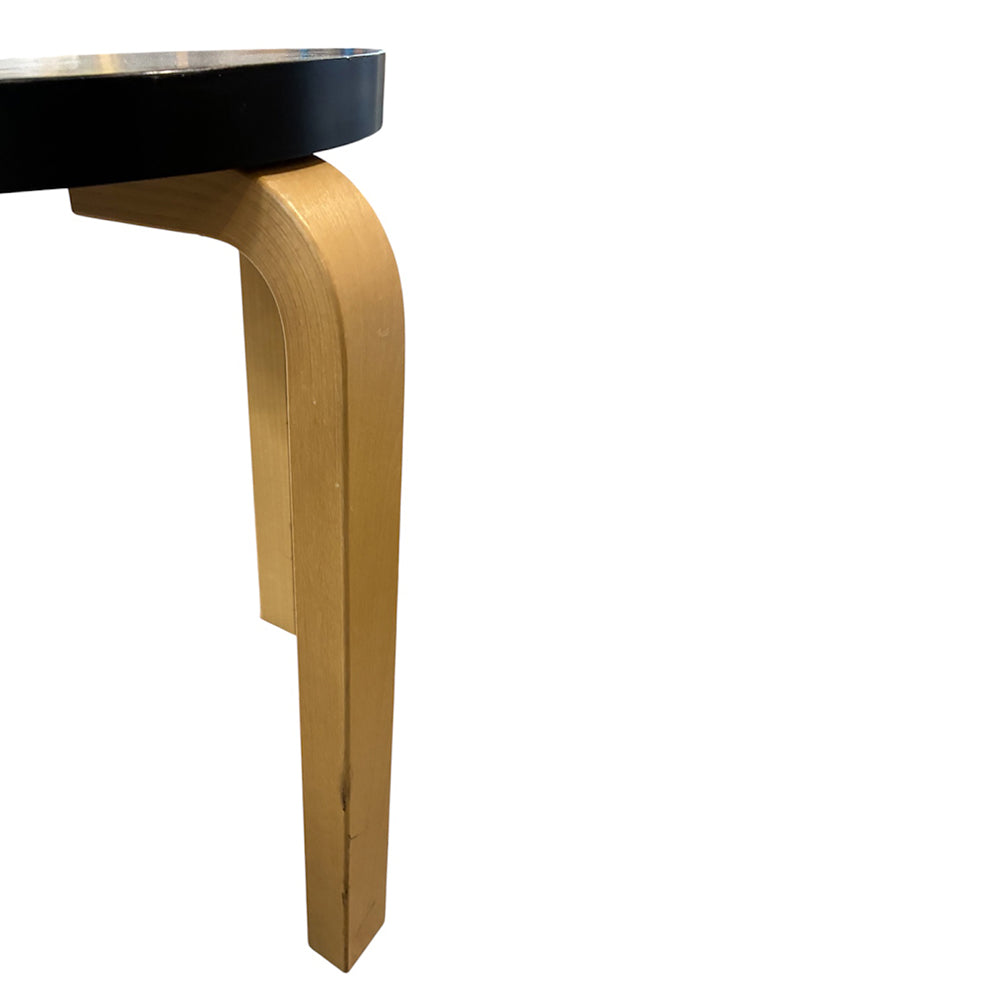 Artek - Stool E60, birch / lacquered black