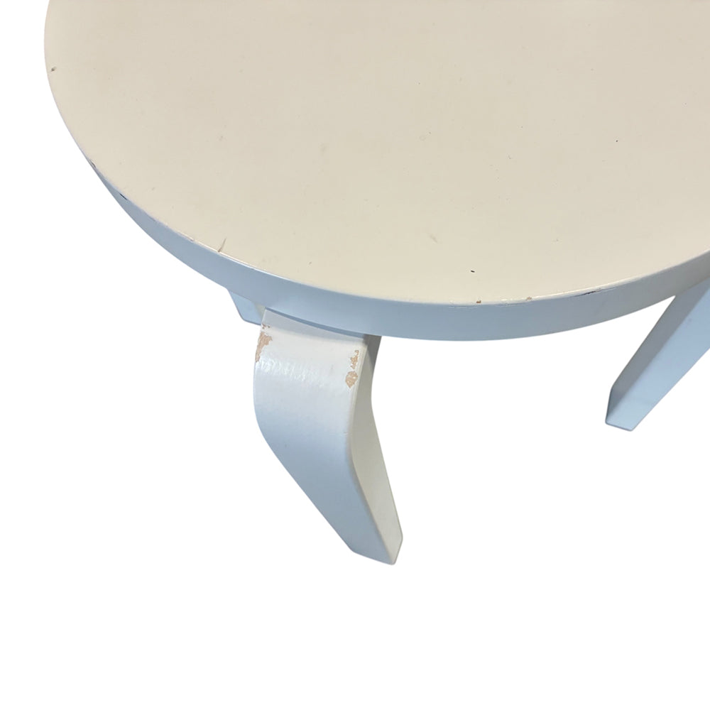 Artek - Hocker E60,  weiss lackiert