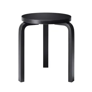 Stool 60 lacquered black 