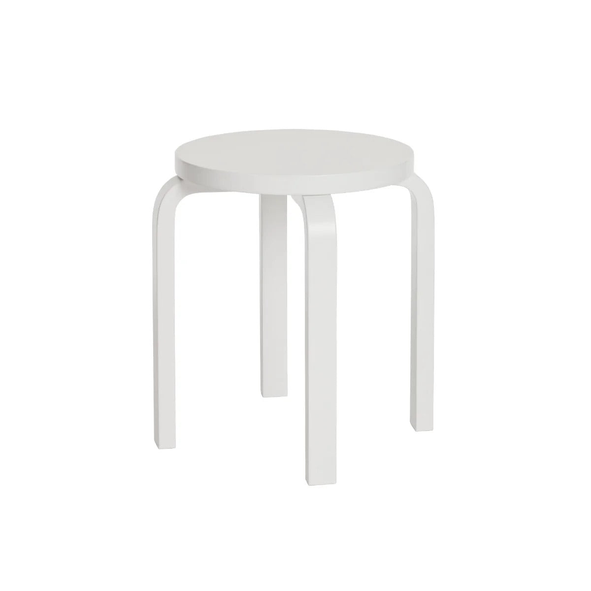 Artek - Hocker E60,  weiss lackiert
