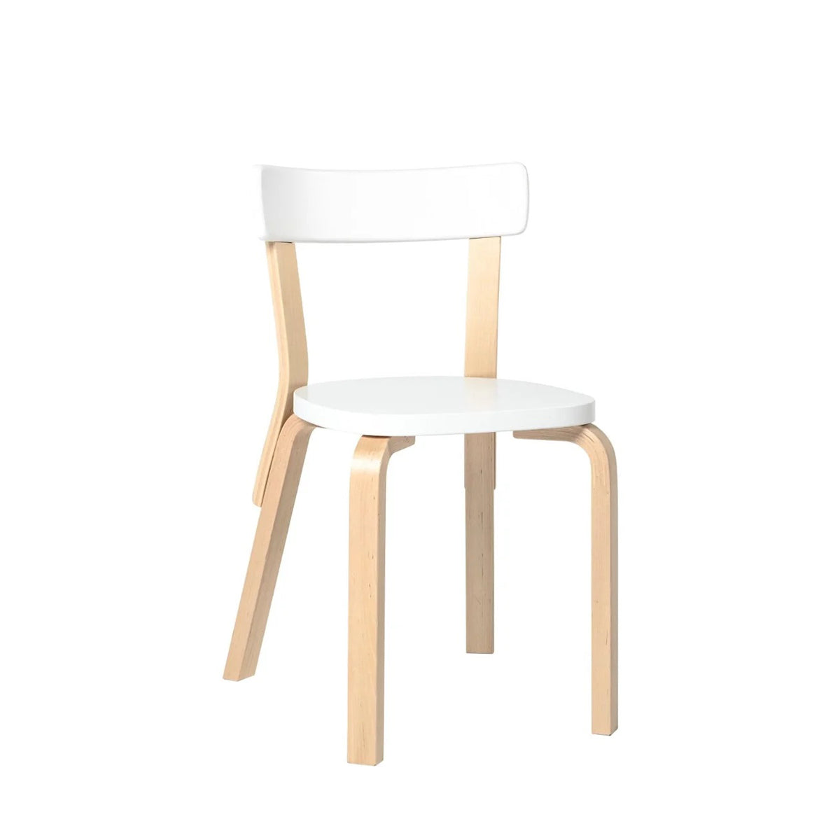 Artek - Stuhl 69, Birke, weiss lackiert