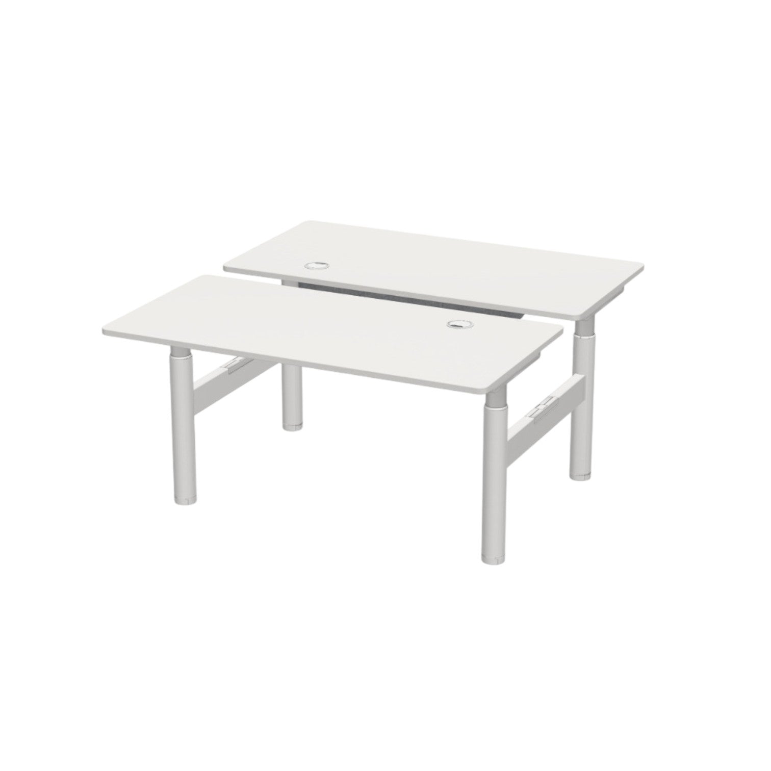 Tyde 2 Sit-Stand Cluster, Melamine Soft Light, 140x70 cm
