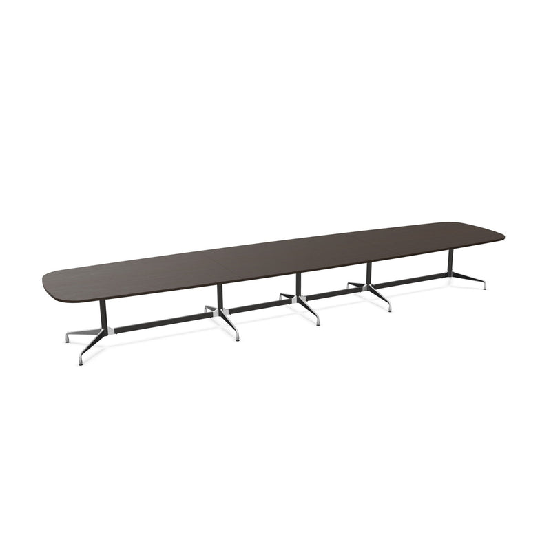 Eames Segmented Table, 570cm, Tischplatte Eiche Furnier dunkel