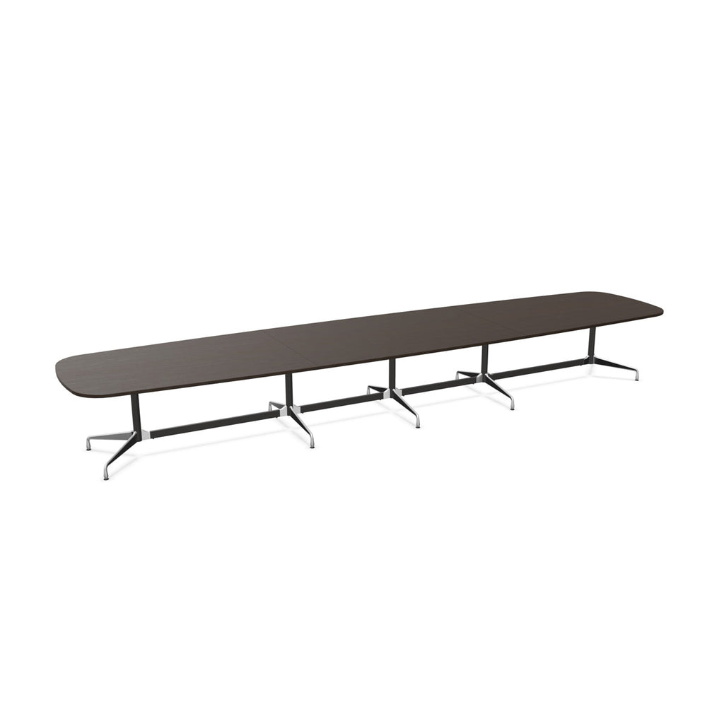 Eames Segmented Table, 570cm, Tischplatte Eiche Furnier dunkel
