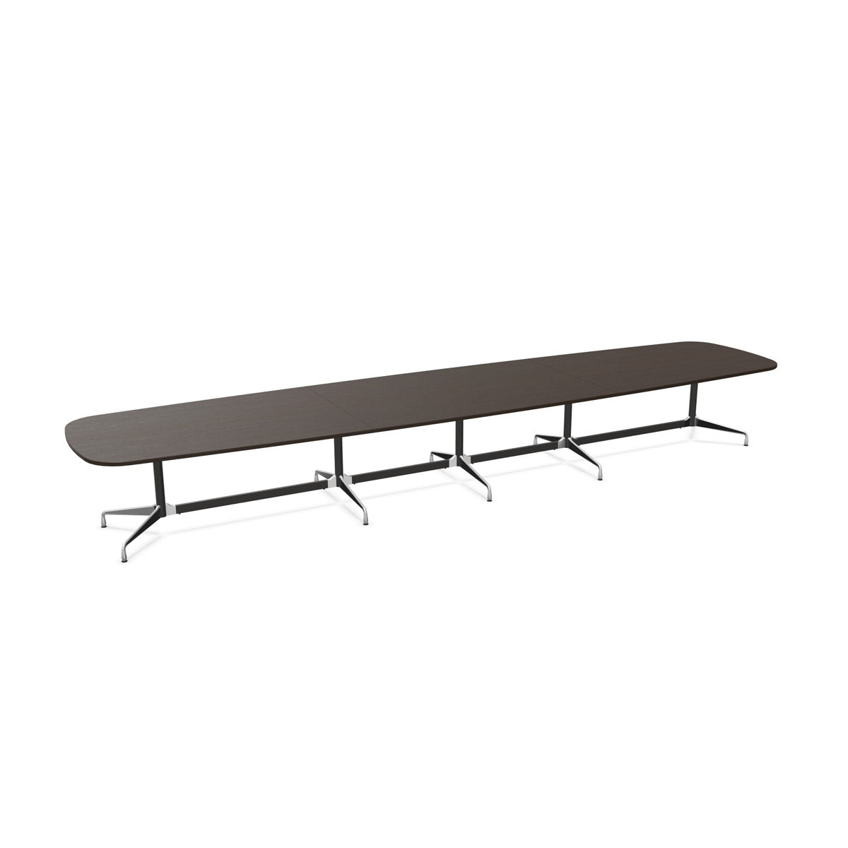 Eames Segmented Table, 570cm, Tischplatte Eiche Furnier dunkel