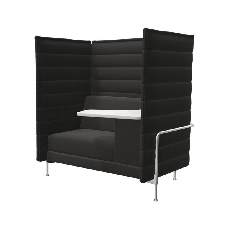 Alcove Work Highback, Volo, schwarz, Melamin soft light