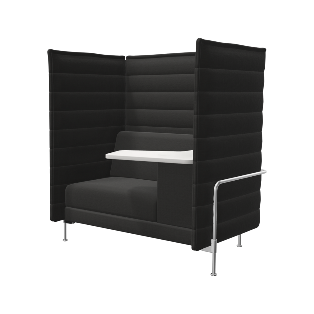 Alcove Work Highback, Volo, schwarz, Melamin soft light