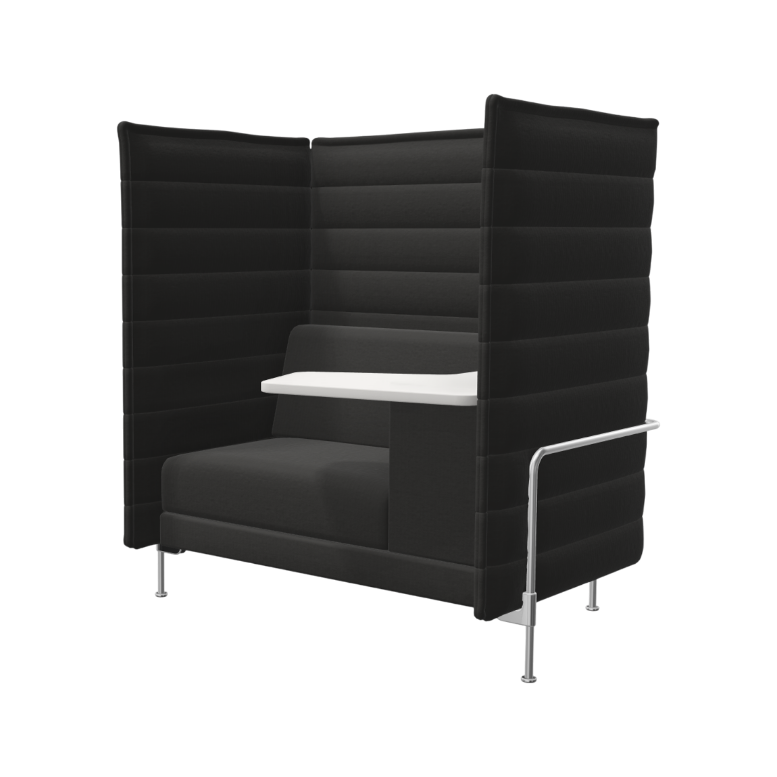 Alcove Work Highback, Volo, schwarz, Melamin soft light