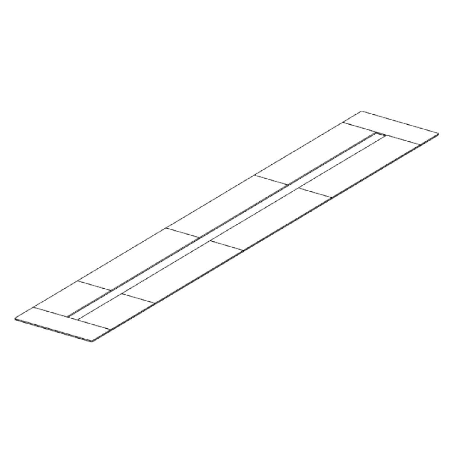 Joyn Bench, 14 Arbeitsplätze, Furnier Eiche hell, Gestell basic dark, 1100x180 cm