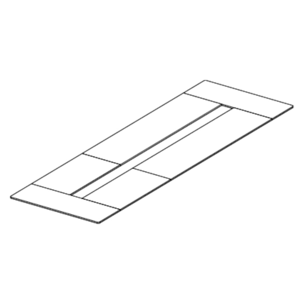 Joyn Bench, 6 Arbeitsplätze, Eiche Furnier hell, Gestell basic dark, 540x180 cm