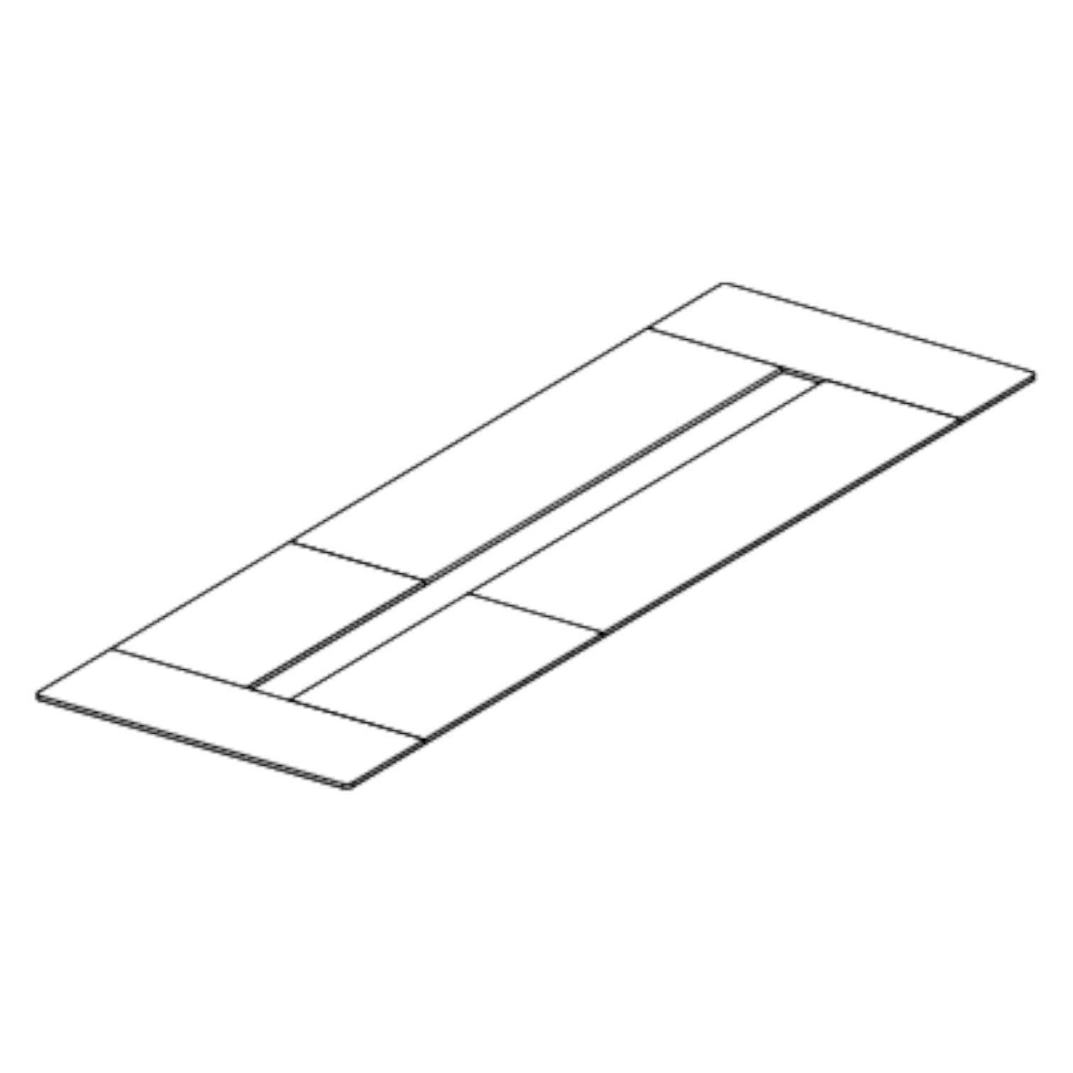Joyn Bench, 6 Arbeitsplätze, Eiche Furnier hell, Gestell basic dark, 540x180 cm