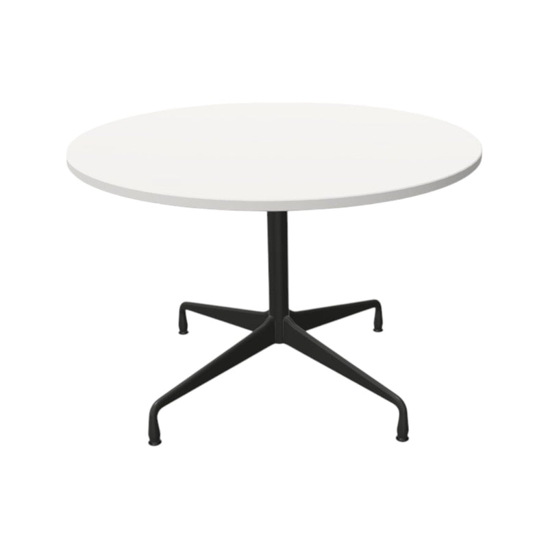 Eames Segmented Table ø110cm, UG Tiefschwarz, Melamin Weiss