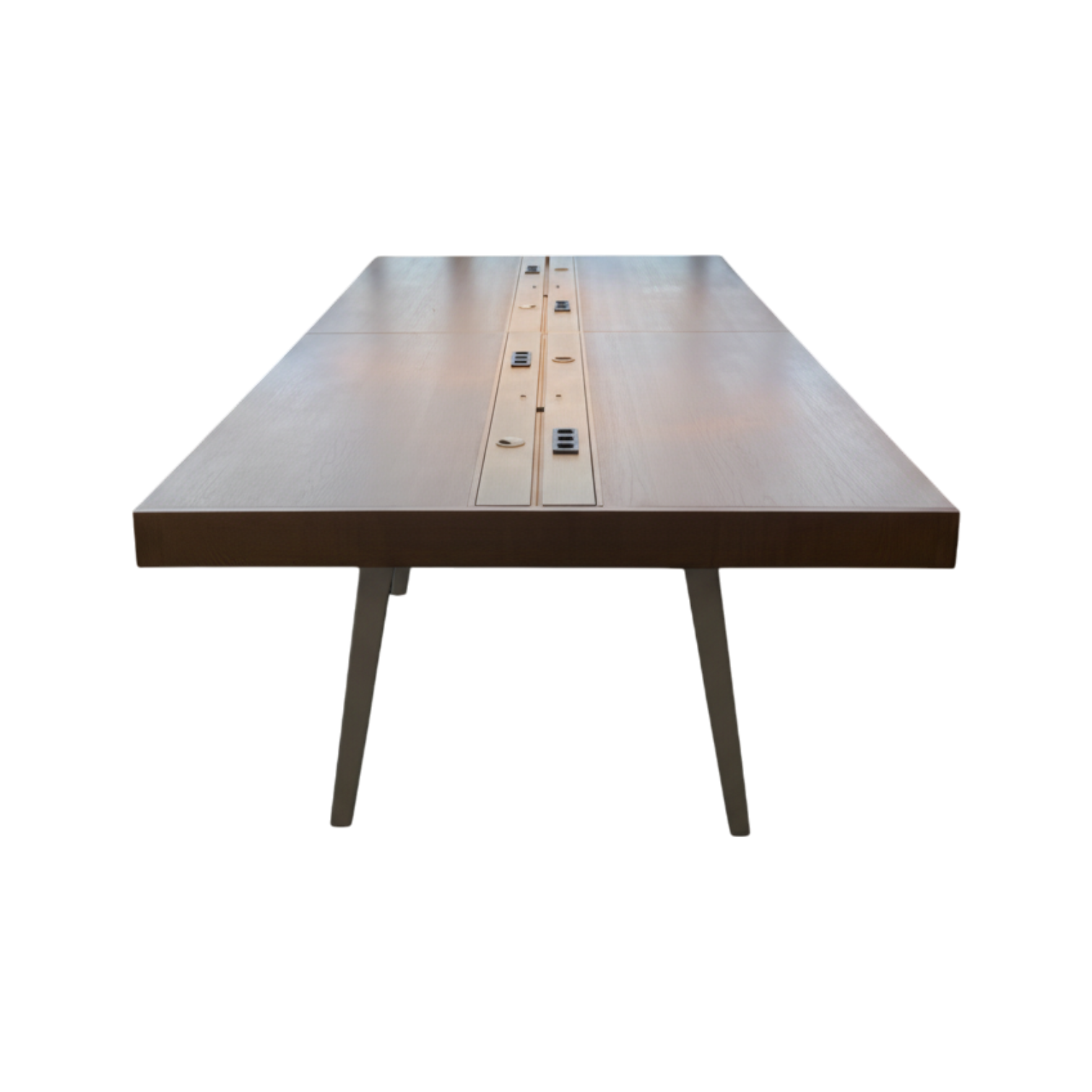 Joyn Plattform, Untergestell soft light, Furnier Eiche hell, Profileinheit 320 cm