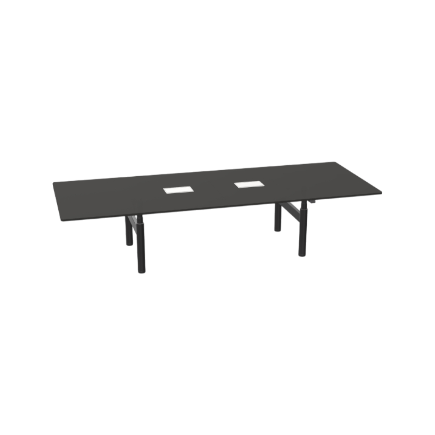 Tyde 2 Meeting Table, HPL Basic Dark, Base Basic Dark, 340x130 cm