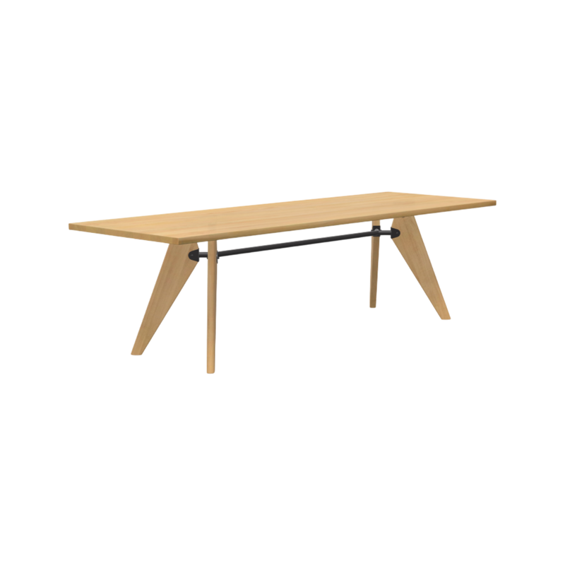 Table S.A.M Eiche, 260x90 cm, schwarze Traverse