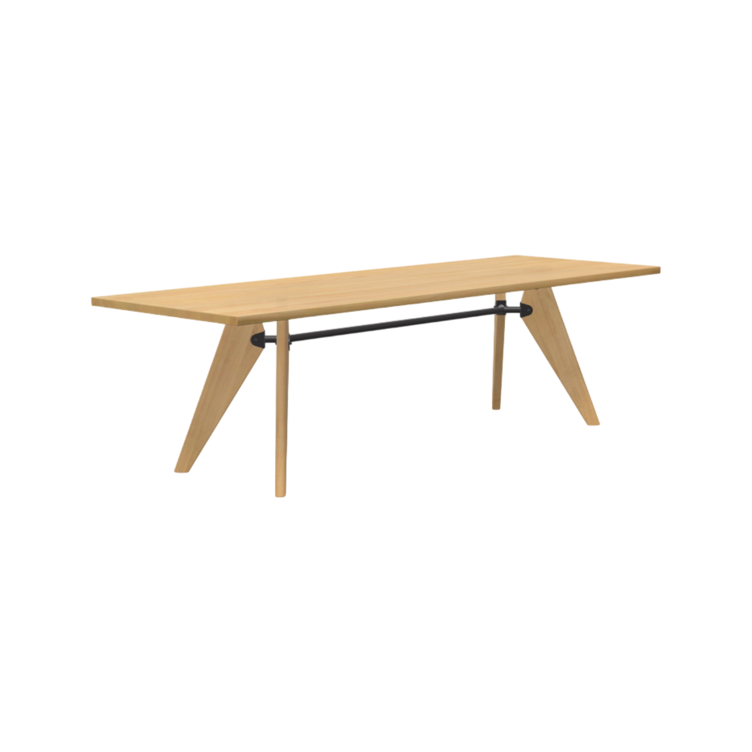 Table S.A.M Eiche, 260x90 cm, schwarze Traverse