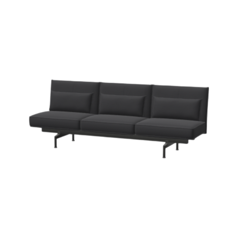 Soft Work 3-Seater, Credo dunkelblau/schwarz