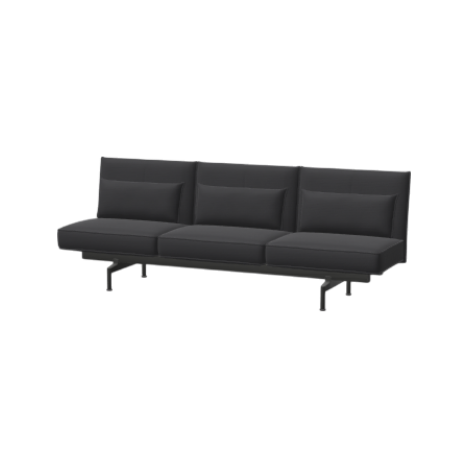 Soft Work 3-Seater, Credo dunkelblau/schwarz